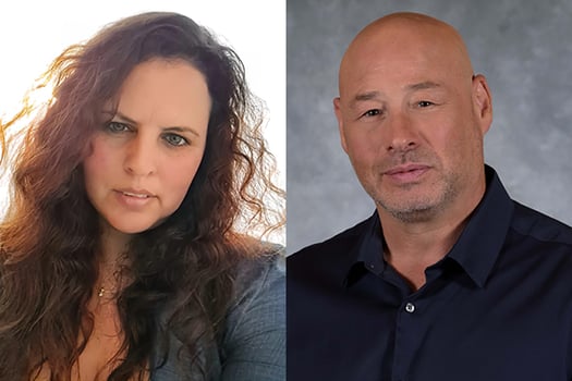 מימין: דניאל ספיר, מנכ״ל סלקום, צילום: סיון פרג׳ וסיון שושן לישע, סמנכ״ל מגזר עסקי סלקום